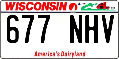 WI license plate 677NHV
