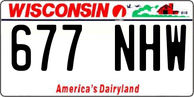 WI license plate 677NHW