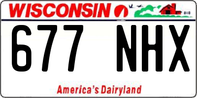 WI license plate 677NHX