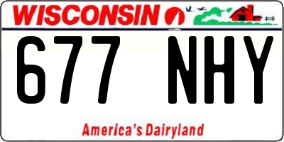 WI license plate 677NHY