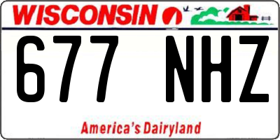 WI license plate 677NHZ