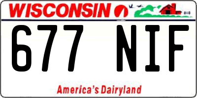 WI license plate 677NIF