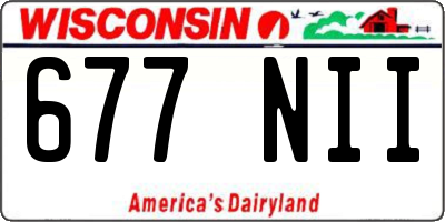 WI license plate 677NII