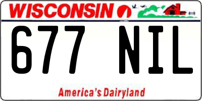 WI license plate 677NIL