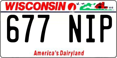 WI license plate 677NIP