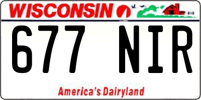 WI license plate 677NIR