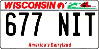 WI license plate 677NIT