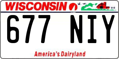 WI license plate 677NIY