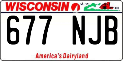 WI license plate 677NJB