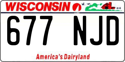WI license plate 677NJD