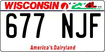 WI license plate 677NJF