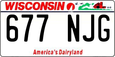 WI license plate 677NJG