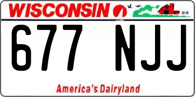WI license plate 677NJJ
