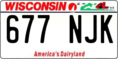 WI license plate 677NJK