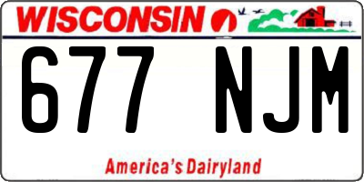 WI license plate 677NJM