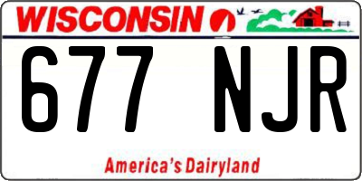 WI license plate 677NJR