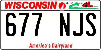 WI license plate 677NJS