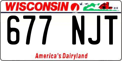 WI license plate 677NJT