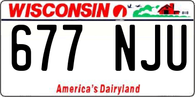 WI license plate 677NJU