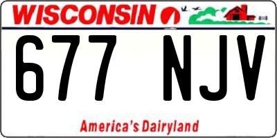 WI license plate 677NJV
