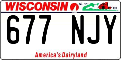 WI license plate 677NJY