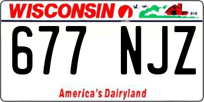 WI license plate 677NJZ