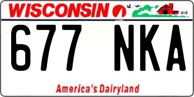 WI license plate 677NKA
