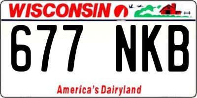 WI license plate 677NKB