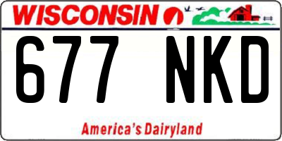 WI license plate 677NKD