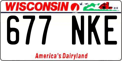 WI license plate 677NKE