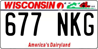 WI license plate 677NKG