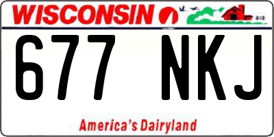 WI license plate 677NKJ