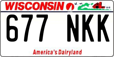 WI license plate 677NKK