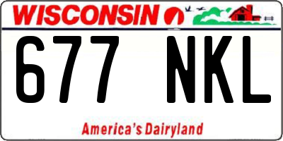 WI license plate 677NKL