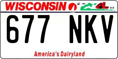 WI license plate 677NKV