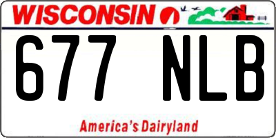 WI license plate 677NLB