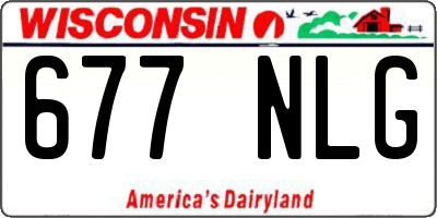 WI license plate 677NLG