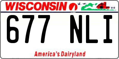 WI license plate 677NLI