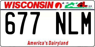 WI license plate 677NLM