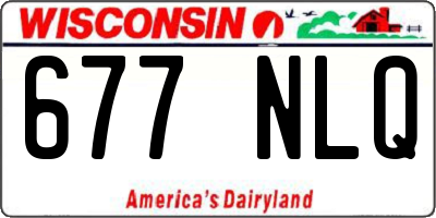 WI license plate 677NLQ
