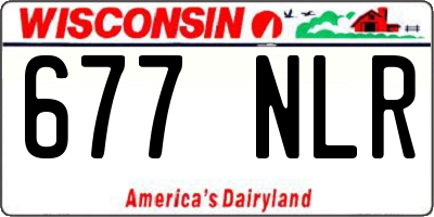 WI license plate 677NLR