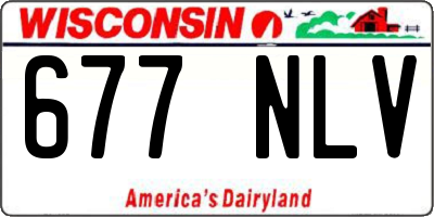 WI license plate 677NLV