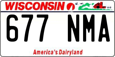 WI license plate 677NMA