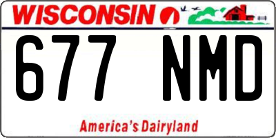 WI license plate 677NMD