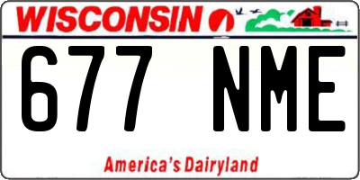 WI license plate 677NME