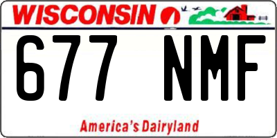 WI license plate 677NMF