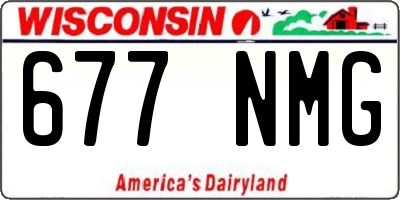 WI license plate 677NMG