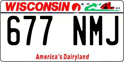 WI license plate 677NMJ