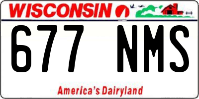 WI license plate 677NMS