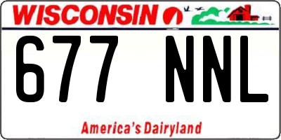 WI license plate 677NNL